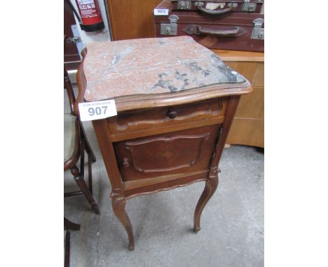  Sale Item:    MARBLE TOP POT CUPBOARD   Vat Status:   No Vat   Buyers Premium:  This lot is subject to a Buyers Premium of 1