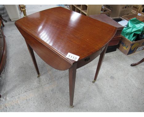  Sale Item:    INLAID PEMBROKE TABLE   Vat Status:   No Vat   Buyers Premium:  This lot is subject to a Buyers Premium of 15%
