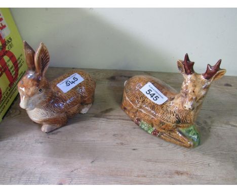  Sale Item:    RABBIT & VENISON PATE TUREENS BY MICHEL COUGANT  Vat Status:   No Vat   Buyers Premium:  This lot is subject t
