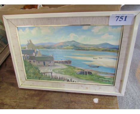  Sale Item:    OIL PAINTING FINDHORN BY W RUSSELL  Vat Status:   No Vat   Buyers Premium:  This lot is subject to a Buyers Pr