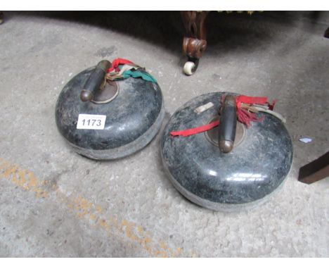  Sale Item:    PAIR CURLING STONES   Vat Status:   No Vat   Buyers Premium:  This lot is subject to a Buyers Premium of 15% +