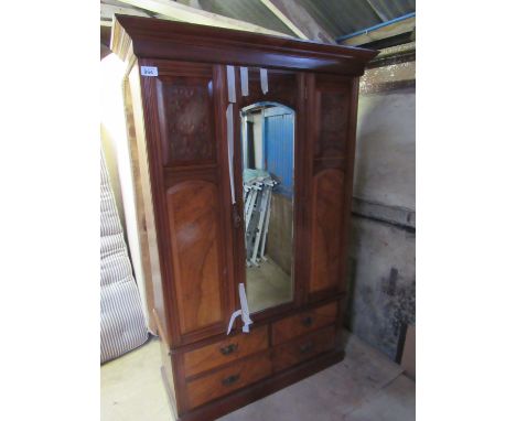  Sale Item:    MAHOGANY WARDROBE (AF)   Vat Status:   No Vat   Buyers Premium:  This lot is subject to a Buyers Premium of 15