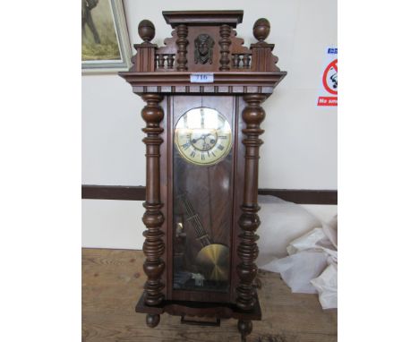  Sale Item:    VICTORIAN VIENNA WALL CLOCK- WORMED (AF)  Vat Status:   No Vat   Buyers Premium:  This lot is subject to a Buy