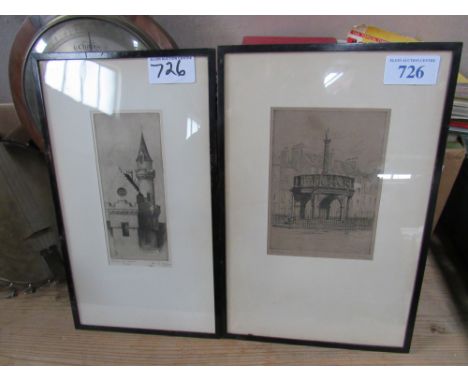  Sale Item:    PAIR ABERDEEN ETCHINGS BY G B STEPHEN  Vat Status:   No Vat   Buyers Premium:  This lot is subject to a Buyers