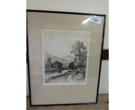  Sale Item:    PURE DRYPOINT RIVER LENY BY J FULLWOOD  Vat Status:   No Vat   Buyers Premium:  This lot is subject to a Buyer