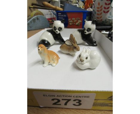  Sale Item:    5 USSR ANIMAL ORNAMENTS   Vat Status:   No Vat   Buyers Premium:  This lot is subject to a Buyers Premium of 1
