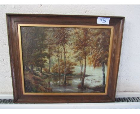  Sale Item:    OIL PAINTING WOODLAND SCENE   Vat Status:   No Vat   Buyers Premium:  This lot is subject to a Buyers Premium 