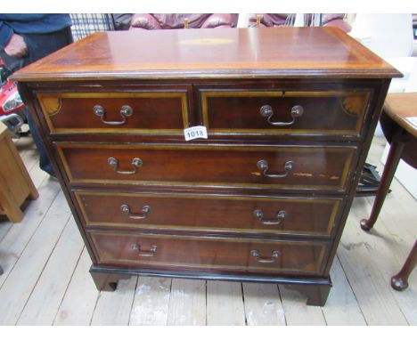  Sale Item:    INLAID 2 OVER 3 CHEST DRAWERS (AF)  Vat Status:   No Vat   Buyers Premium:  This lot is subject to a Buyers Pr