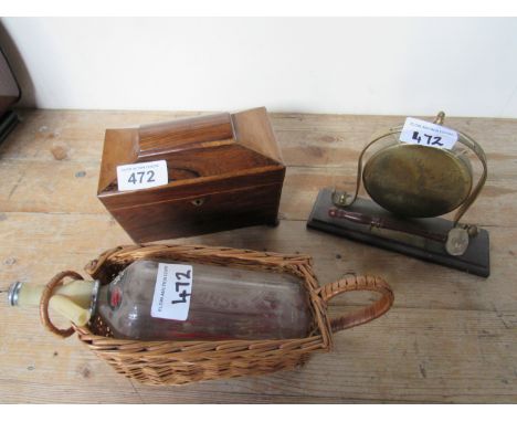  Sale Item:    TEA CADDY GONG & SODA SYPHON   Vat Status:   No Vat   Buyers Premium:  This lot is subject to a Buyers Premium