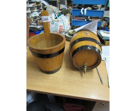  Sale Item:    OAK LUGGIE & KEG   Vat Status:   No Vat   Buyers Premium:  This lot is subject to a Buyers Premium of 15% + Va
