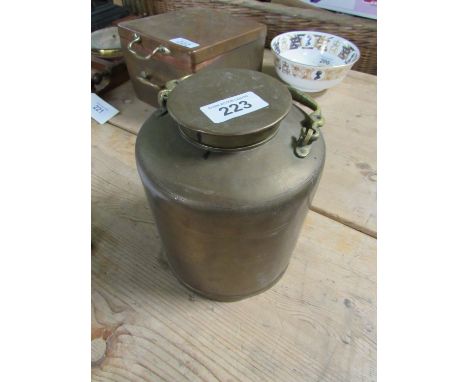  Sale Item:    ROUND BRASS JAR   Vat Status:   No Vat   Buyers Premium:  This lot is subject to a Buyers Premium of 15% + Vat