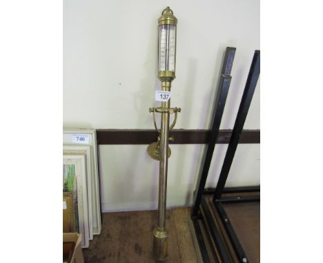  Sale Item:    SHIPS BRASS GIMBAL BAROMETER   Vat Status:   No Vat   Buyers Premium:  This lot is subject to a Buyers Premium