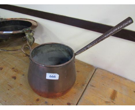  Sale Item:    COPPER POT- M K   Vat Status:   No Vat   Buyers Premium:  This lot is subject to a Buyers Premium of 15% + Vat