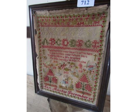  Sale Item:    SAMPLER ANN MACKIE DECEMBER 65 (AF)  Vat Status:   No Vat   Buyers Premium:  This lot is subject to a Buyers P