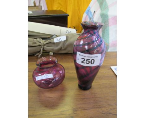  Sale Item:    2 CAITHNESS GLASS VASES (AF)   Vat Status:   No Vat   Buyers Premium:  This lot is subject to a Buyers Premium