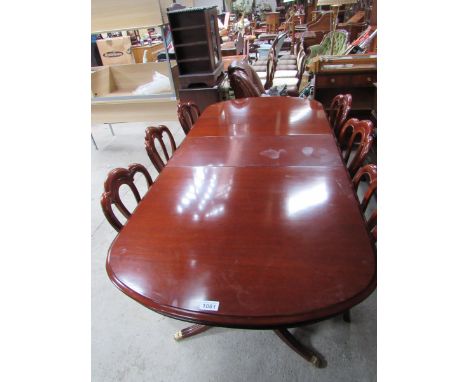  Sale Item:    REPRO EXTENDING DINING TABLE & 6 CHAIRS  Vat Status:   No Vat   Buyers Premium:  This lot is subject to a Buye