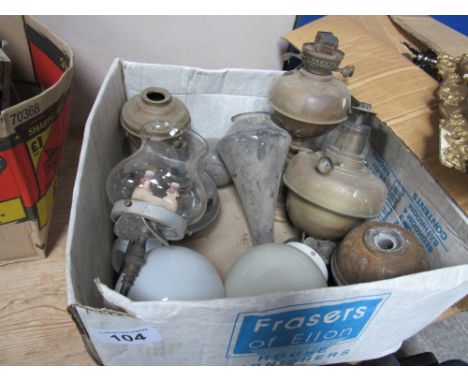  Sale Item:    BOX OIL LAMP SPARES & GLASSES (AF)  Vat Status:   No Vat   Buyers Premium:  This lot is subject to a Buyers Pr
