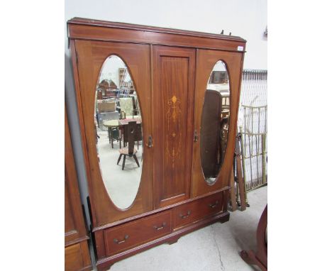  Sale Item:    INLAID EDWARDIAN WARDROBE   Vat Status:   No Vat   Buyers Premium:  This lot is subject to a Buyers Premium of