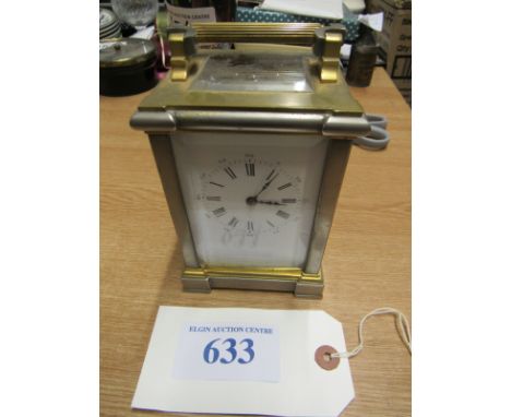  Sale Item:    BRASS CARRIAGE CLOCK   Vat Status:   No Vat   Buyers Premium:  This lot is subject to a Buyers Premium of 15% 