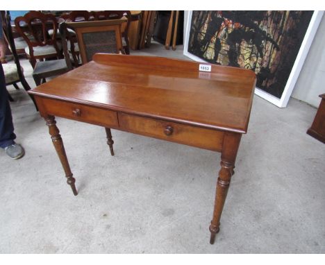  Sale Item:    MAHOGANY 2 DRAWER TABLE   Vat Status:   No Vat   Buyers Premium:  This lot is subject to a Buyers Premium of 1