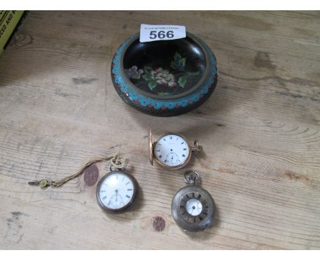  Sale Item:    CLOISSONIE DISH & 3 WATCHES (2 SILVER- AF)  Vat Status:   No Vat   Buyers Premium:  This lot is subject to a B