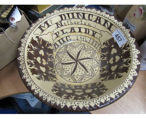  Sale Item:    MILK BOWL MR DUNCAN NETHERTON PLAIDY AUGUST 29TH 1887  Vat Status:   No Vat   Buyers Premium:  This lot is sub