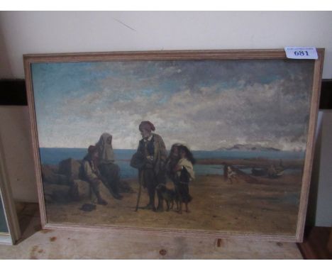  Sale Item:    OIL PAINTING COASTAL SCENE   Vat Status:   No Vat   Buyers Premium:  This lot is subject to a Buyers Premium o