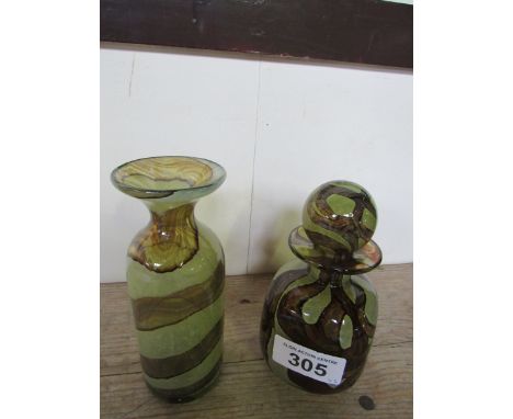  Sale Item:    MDINA GLASS DECANTER & VASE   Vat Status:   No Vat   Buyers Premium:  This lot is subject to a Buyers Premium 
