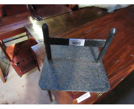 Sale Item:    METAL FOOT SCRAPER   Vat Status:   No Vat   Buyers Premium:  This lot is subject to a Buyers Premium of 15% + 