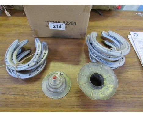  Sale Item:    BOX HORSE SHOES & ORIENTAL PURIFIER  Vat Status:   No Vat   Buyers Premium:  This lot is subject to a Buyers P