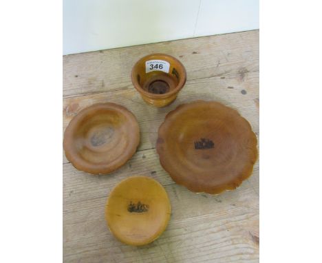  Sale Item:    MAUCHLINE COASTER & 3 PLATES   Vat Status:   No Vat   Buyers Premium:  This lot is subject to a Buyers Premium