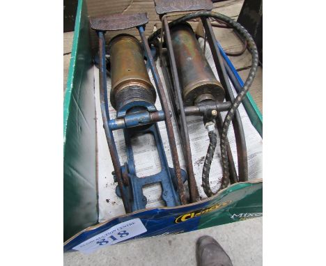  Sale Item:    BOX 2 FOOT PUMPS (AF)   Vat Status:   No Vat   Buyers Premium:  This lot is subject to a Buyers Premium of 15%