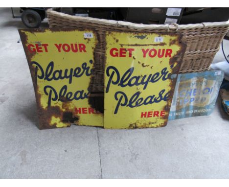  Sale Item:    3 PLAYERS ADVERTISING SIGNS (AF)   Vat Status:   No Vat   Buyers Premium:  This lot is subject to a Buyers Pre