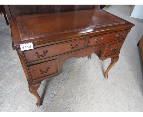  Sale Item:    LEATHER TOP DESK   Vat Status:   No Vat   Buyers Premium:  This lot is subject to a Buyers Premium of 15% + Va
