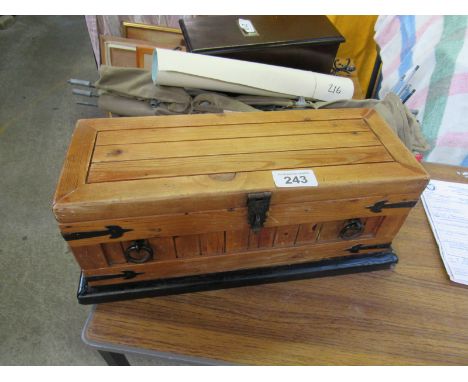  Sale Item:    22" LONG PINE CHEST   Vat Status:   No Vat   Buyers Premium:  This lot is subject to a Buyers Premium of 15% +