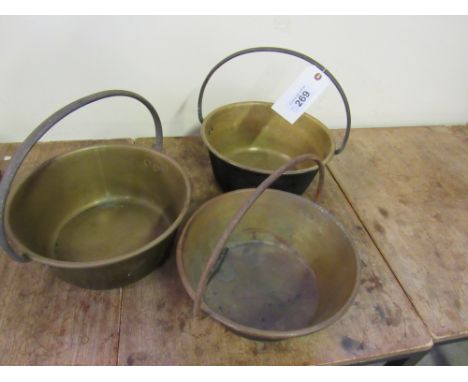  Sale Item:    3 BRASS BERRY PANS (AF)   Vat Status:   No Vat   Buyers Premium:  This lot is subject to a Buyers Premium of 1