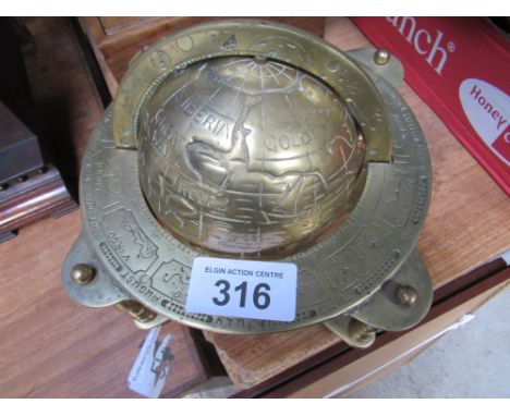  Sale Item:    BRASS ZODIAC GLOBE   Vat Status:   No Vat   Buyers Premium:  This lot is subject to a Buyers Premium of 15% + 