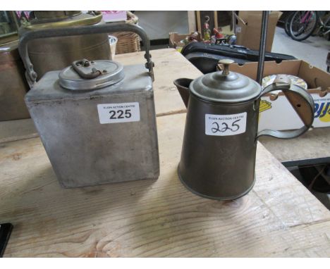  Sale Item:    COPPER JUG & METAL ONE GALLON CONTAINER  Vat Status:   No Vat   Buyers Premium:  This lot is subject to a Buye