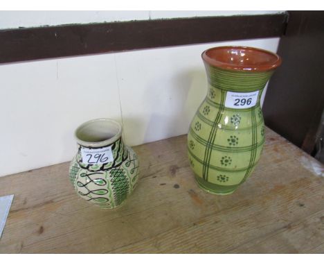 Sale Item:    2 STUDIO POTTERY VASES   Vat Status:   No Vat   Buyers Premium:  This lot is subject to a Buyers Premium of 15