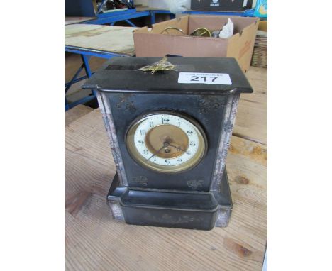  Sale Item:    MARBLE MANTLE CLOCK (AF)   Vat Status:   No Vat   Buyers Premium:  This lot is subject to a Buyers Premium of 