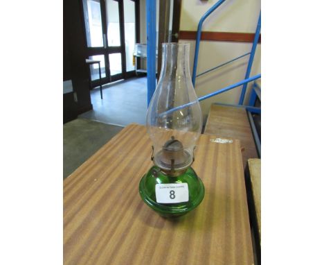  Sale Item:    GLASS OIL LAMP   Vat Status:   No Vat   Buyers Premium:  This lot is subject to a Buyers Premium of 15% + Vat 