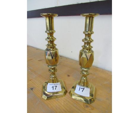  Sale Item:    2 BRASS CANDLESTICKS- THE DIAMOND PRINCE  Vat Status:   No Vat   Buyers Premium:  This lot is subject to a Buy