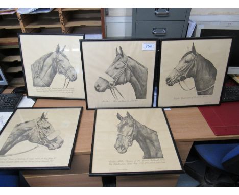  Sale Item:    5 HORSE DRAWING PRINTS MILL REEF RED RUM GOLDEN MILLER ETC (1 AF)  Vat Status:   No Vat   Buyers Premium:  Thi