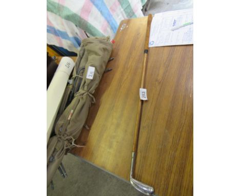  Sale Item:    WOODEN SHAFTED GOLFING IRON BY G E NICOLL  Vat Status:   No Vat   Buyers Premium:  This lot is subject to a Bu