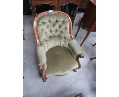  Sale Item:    VICTORIAN PARLOUR CHAIR   Vat Status:   No Vat   Buyers Premium:  This lot is subject to a Buyers Premium of 1