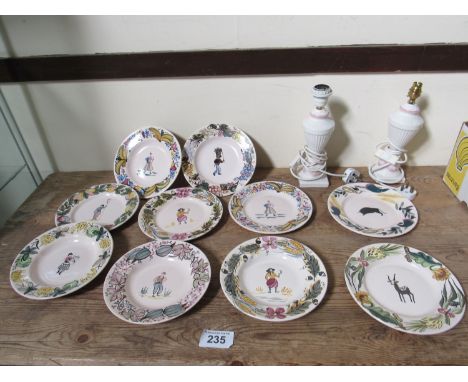  Sale Item:    BOX PORTUGESE PLATES & ITALIAN LAMPS  Vat Status:   No Vat   Buyers Premium:  This lot is subject to a Buyers 