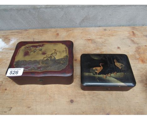  Sale Item:    2 ORIENTAL BOXES   Vat Status:   No Vat   Buyers Premium:  This lot is subject to a Buyers Premium of 15% + Va