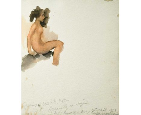 § Sir William Russell-Flint PRWS RA ROI (Scottish, 1880-1969) A seated female nude studyinscribed 'Sir William Russell Flint'