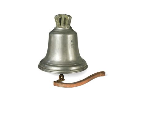 A Second World War Air Ministry RAF Scramble Bell, 1940,  cast in silvered bell metal with moulded rim and shoulder, inscribe