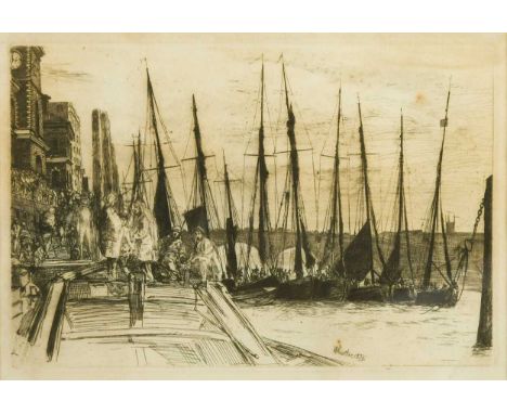 James Abbott McNeill Whistler PRBA (American, 1834-1903) Billingsgate (Kennedy 47)signed and dated 1859 within the plateetchi